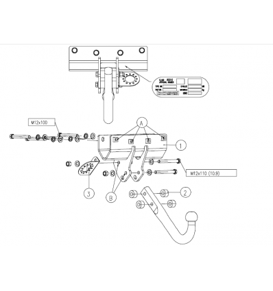 Фаркоп на Jeep Grand Cherokee 034-141