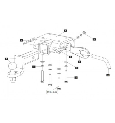 Фаркоп на Volkswagen Amarok 26.1945.31