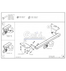 Оцинкованный фаркоп на Toyota Auris T056C