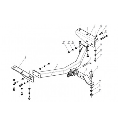 Фаркоп на Acura Mdx FA 0858-E