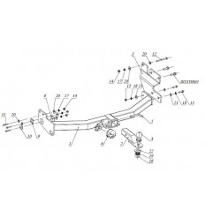 Фаркоп на Great Wall Hover H3 FA 0643-E