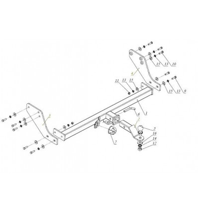 Фаркоп на Great Wall Wingle FA 0646-E