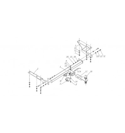 Фаркоп на Honda CR-V FA 0511-E