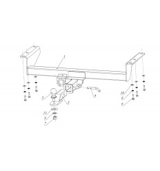 Фаркоп на Mitsubishi Outlander FA 0958-E