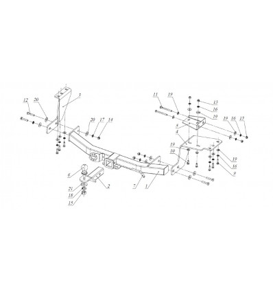 Фаркоп на Mitsubishi Outlander FA 0995-E