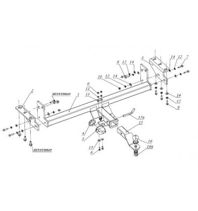 Фаркоп на Nissan Navara FA 0491-E