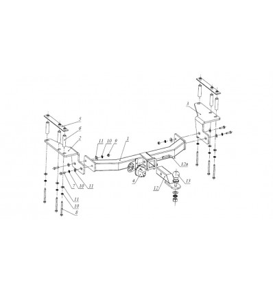 Фаркоп на Ssang Yong Kyron 2 FA 0530-E