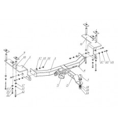 Фаркоп на Ssang Yong Actyon Sports FA 0597-E