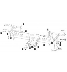 Фаркоп на Mitsubishi Pajero 4 14.2438.31