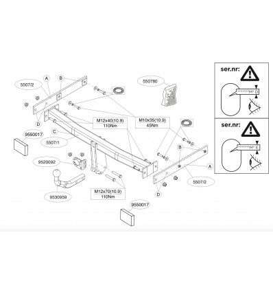 Фаркоп на Audi A6 550700