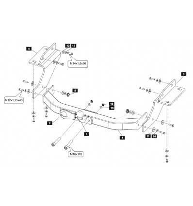 Фаркоп на Jeep Grand Cherokee 4194008