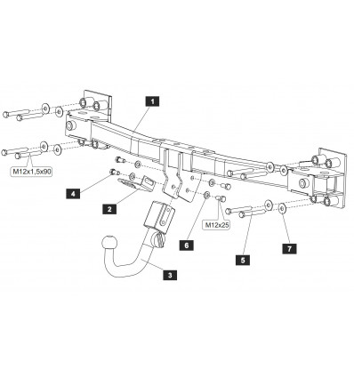 Фаркоп на Volkswagen Touareg 26.1886.32