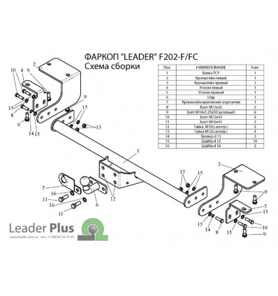 Фаркоп на Fiat Ducato 4 F202-F