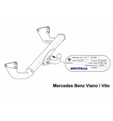 Фаркоп на Mercedes Viano-Vito 313240600001