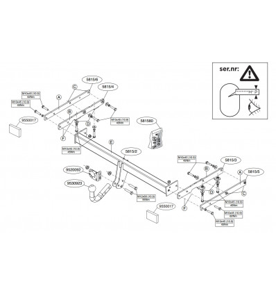 Фаркоп на Nissan Note 581500