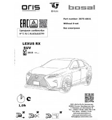 Фаркоп на Lexus RX 3075-AК41