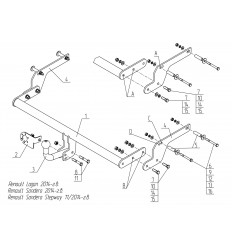 Фаркоп на Renault Sandero RN15