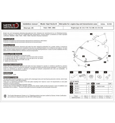 Защита картера и КПП для Opel Vectra B 16.0184