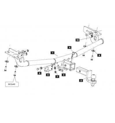 Фаркоп на Ford Explorer SF.3691.32