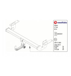 Фаркоп на Nissan X-Trail 332323600001