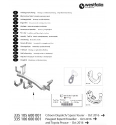 Фаркоп на Citroen Spacetourer 335106600001