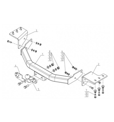 Фаркоп на Toyota Fortuner TY46