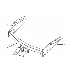 Фаркоп на Jeep Cherokee KK FA 0110-E