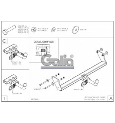 Оцинкованный фаркоп на Jeep Liberty J012C