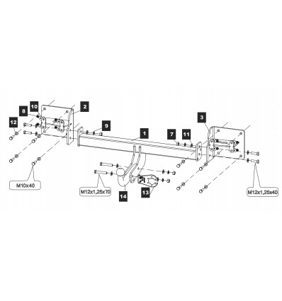 Фаркоп на Haval H8 28.3552.12