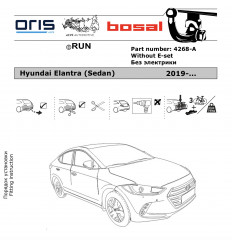 Фаркоп на Hyundai Elantra 4268-A