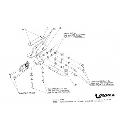 Фаркоп на Toyota Land Cruiser Prado 120,150 T/056