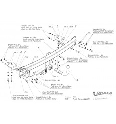 Фаркоп на Toyota Camry T/054