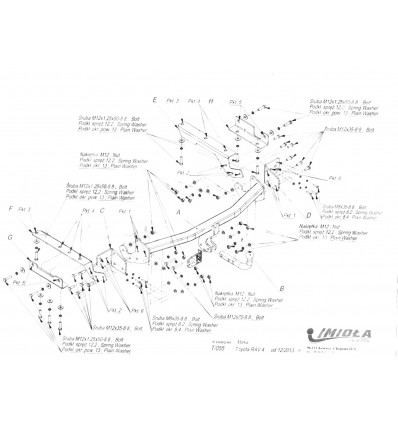 Фаркоп на Toyota Rav 4 T/055