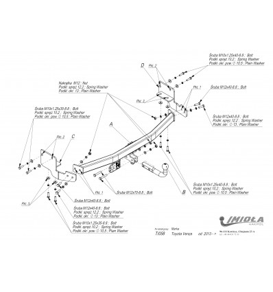 Фаркоп на Toyota Venza T/058