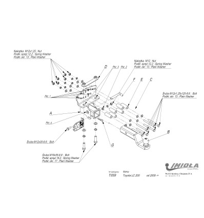 Фаркоп на Toyota Land Cruiser 200 T/059