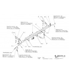 Фаркоп на Toyota Sienna T/040