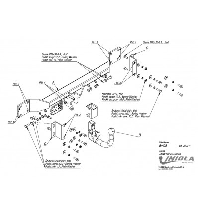 Фаркоп на BMW 5 E61/E60 B/A08