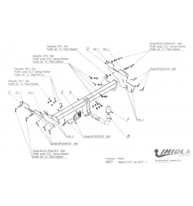 Фаркоп на Mazda CX-5 X/031