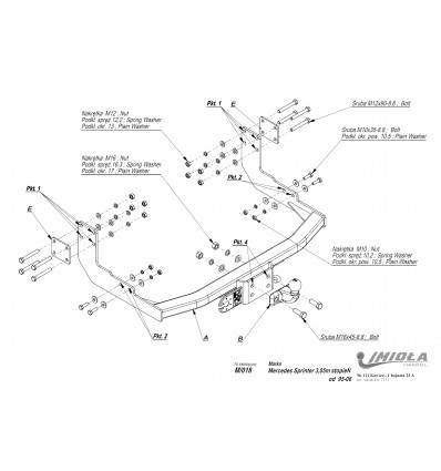 Фаркоп на Mercedes Sprinter M/018