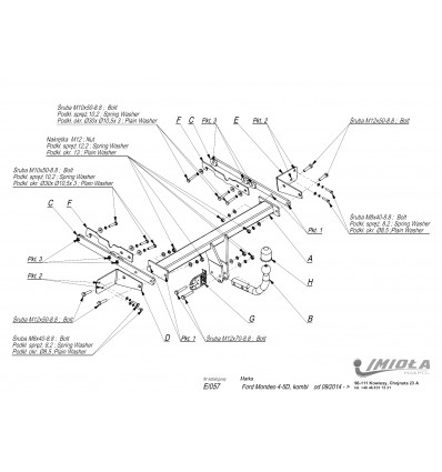 Фаркоп на Ford Mondeo E/057