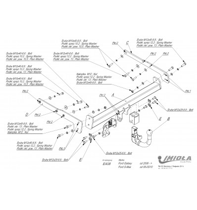 Фаркоп на Ford S-MAX E/038