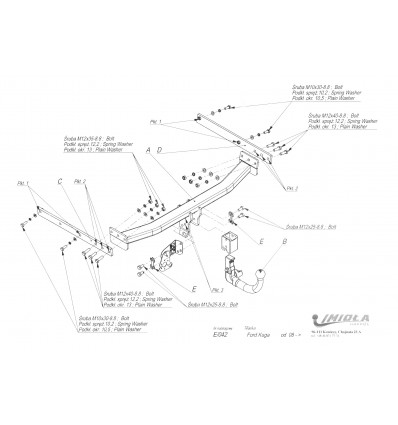 Фаркоп на Ford Kuga E/A42