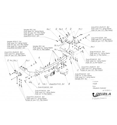 Фаркоп на Mitsubishi Outlander Y/029