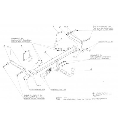 Фаркоп на Mazda 6 X/025