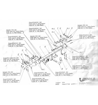 Фаркоп на Nissan X-Trail N/053