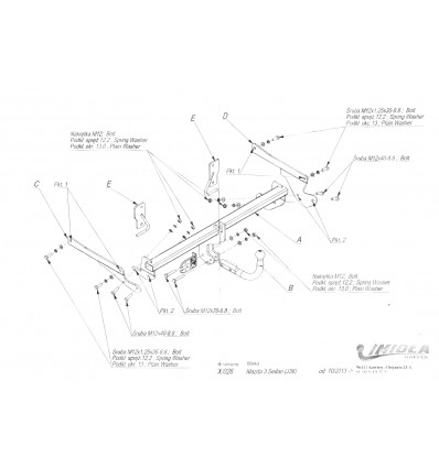 Фаркоп на Mazda 3 X/026