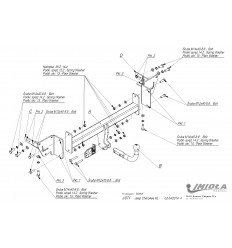 Фаркоп на Jeep Cherokee J/071