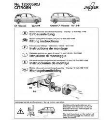 Штатная электрика к фаркопу на Citroen C4 Picasso 12500592