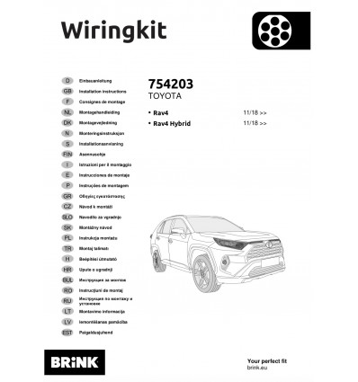 Штатная электрика к фаркопу на Toyota RAV 4 754203