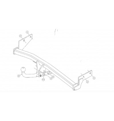 Фаркоп на Hyundai Accent X2500BA